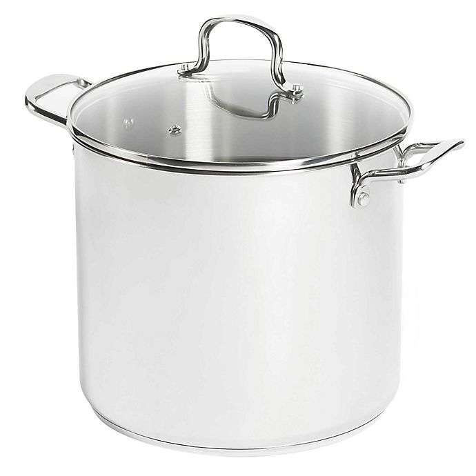 slide 1 of 1, SALT Stainless Steel Covered Stock Pot, 16 qt