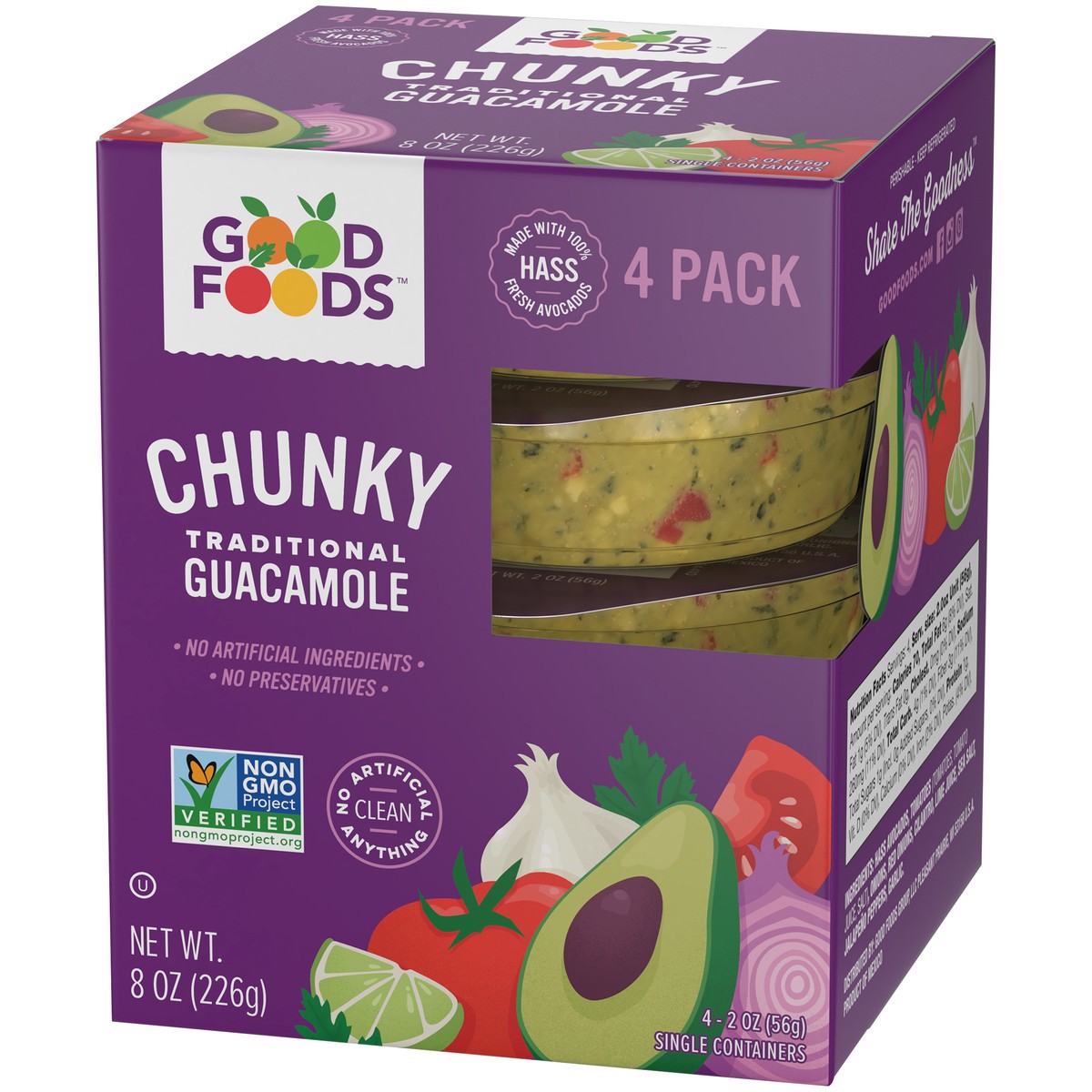 slide 11 of 14, Good Foods Traditional Chunky Guacamole 4 Ct Box, 4 ct