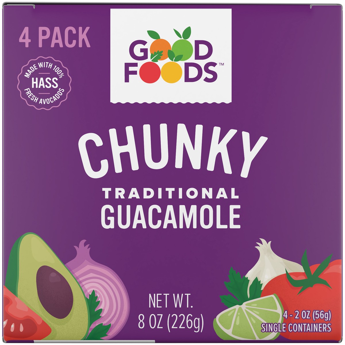 slide 4 of 14, Good Foods Traditional Chunky Guacamole 4 Ct Box, 4 ct