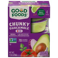 Good Foods Traditional Chunky Guacamole 4 Ct Box