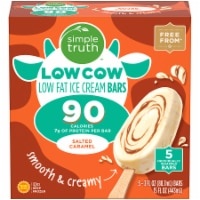 slide 1 of 1, Simple Truth Low Cow Salted Caramel Low Fat Ice Cream Bars, 5 ct; 3 fl oz