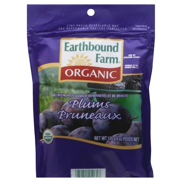 slide 1 of 1, Earthbound Farm Plums, Premium Pitted Dried, 6 oz