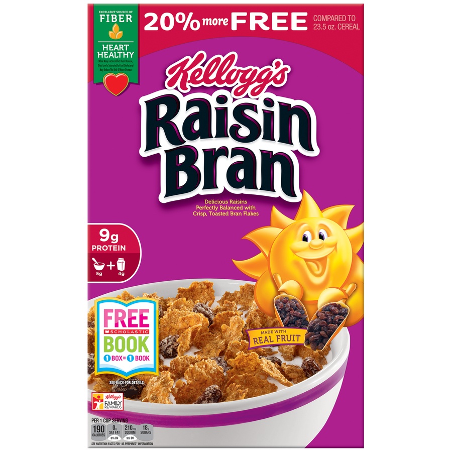 slide 1 of 2, Kellogg's Raisin Bran Cereal Family Size, 29 oz