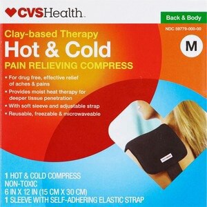 slide 1 of 1, Cvs Health Clay-Based Therapy Hot & Cold Pad Compress, M, 1 ct
