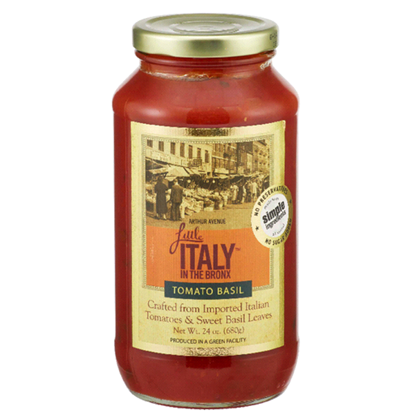 slide 1 of 9, Little Italy in the Bronx Pasta Sauce, Tomato Basil - 24 oz, 24 oz
