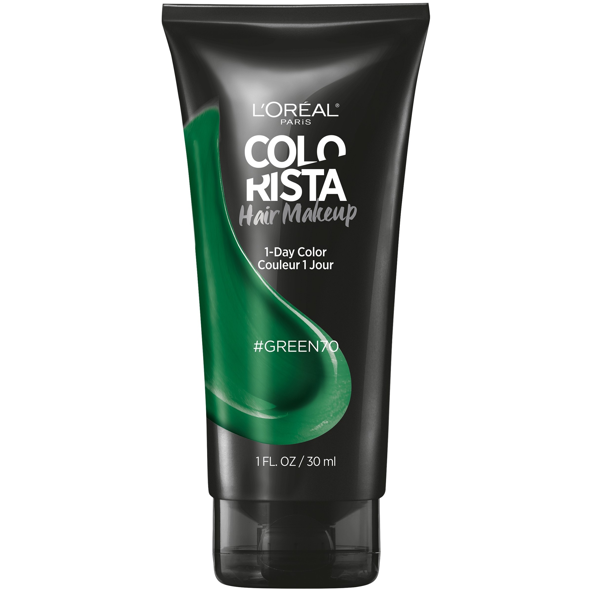 slide 1 of 6, L'Oréal Colorista Hair Makeup 1-Day Hair Color, Green70 (For Brunettes), 1 fl oz