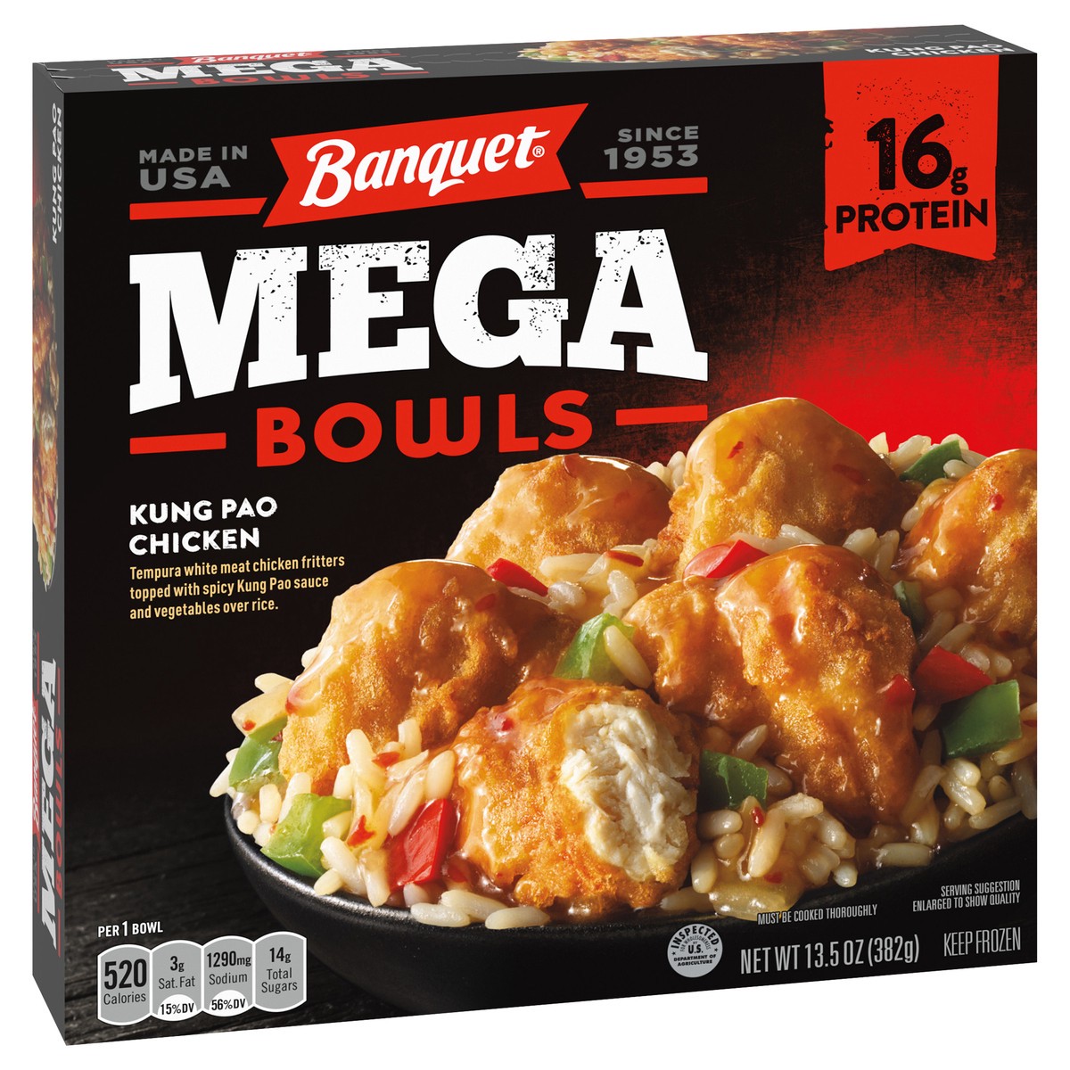 slide 11 of 11, Banquet Mega Bowls Kung Pao Chicken 13.5 oz, 13.5 oz