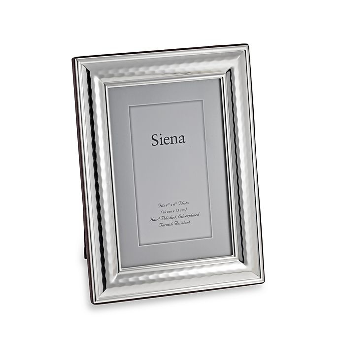 slide 1 of 1, Siena Hammered Silver Plated Frame, 5 in x 7 in