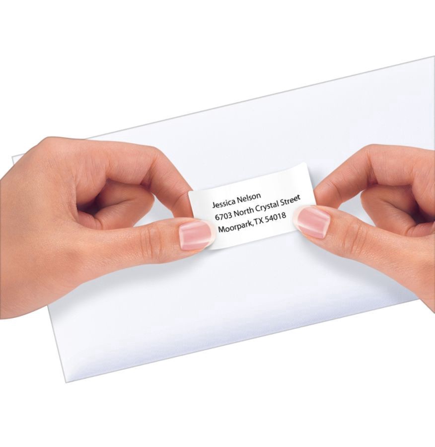 slide 5 of 9, Avery Inkjet Repositionable Address Labels, 58160, White, 750 ct; 1 in x 2 5/8 in