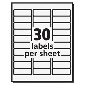 slide 2 of 9, Avery Inkjet Repositionable Address Labels, 58160, White, 750 ct; 1 in x 2 5/8 in