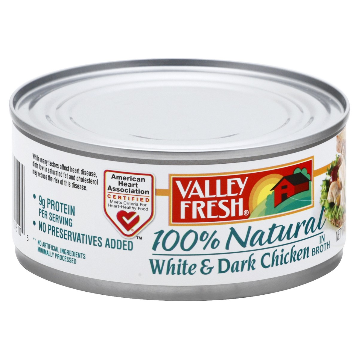 slide 11 of 12, Valley Fresh 100% Natural in Broth White & Dark Chicken 10 oz, 10 oz