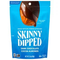 SkinnyDipped Dark Chocolate Cocoa Almonds 3.5 oz