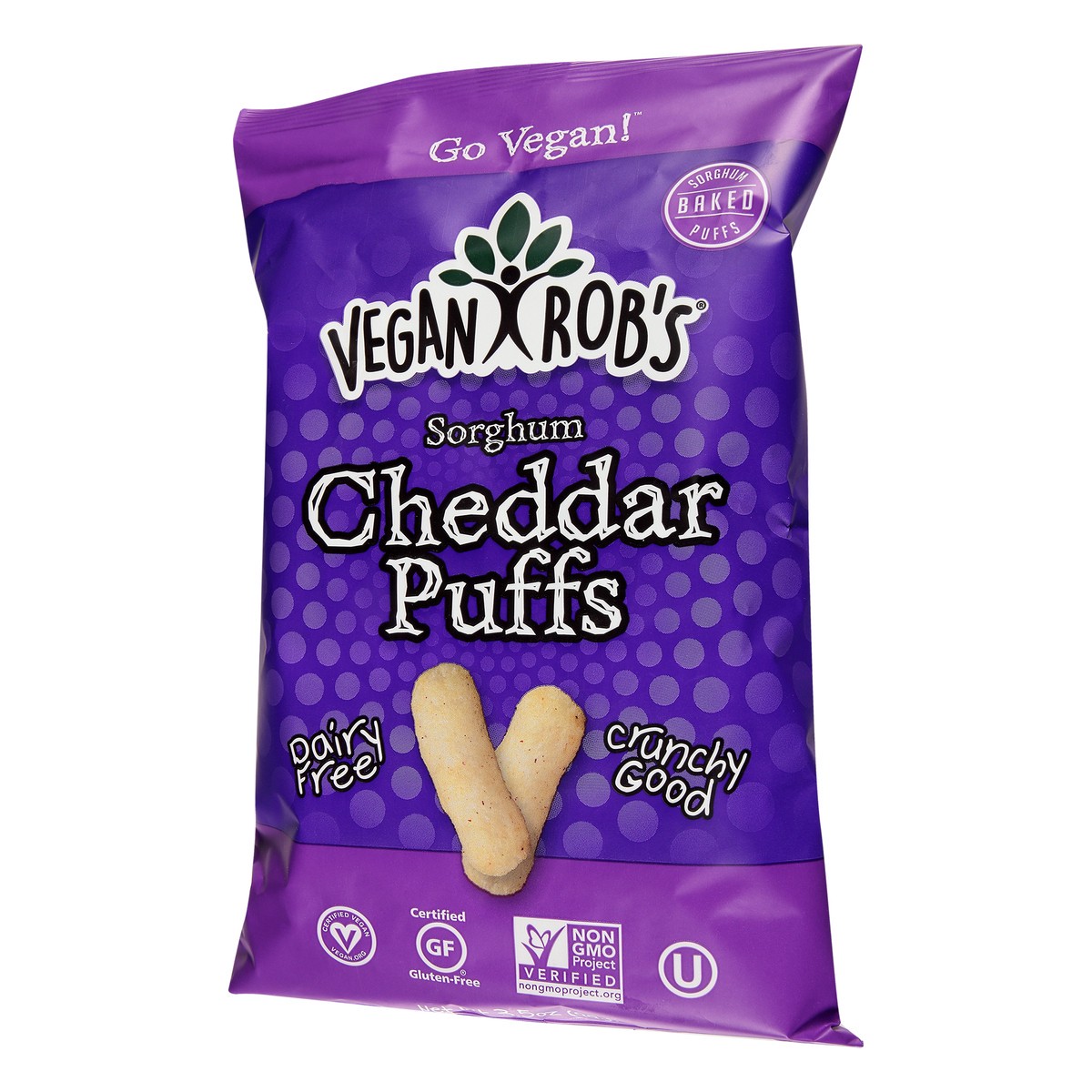 slide 3 of 11, Vegan Rob's Cheddar Sorghum Puffs 3.5 oz, 1.25 oz