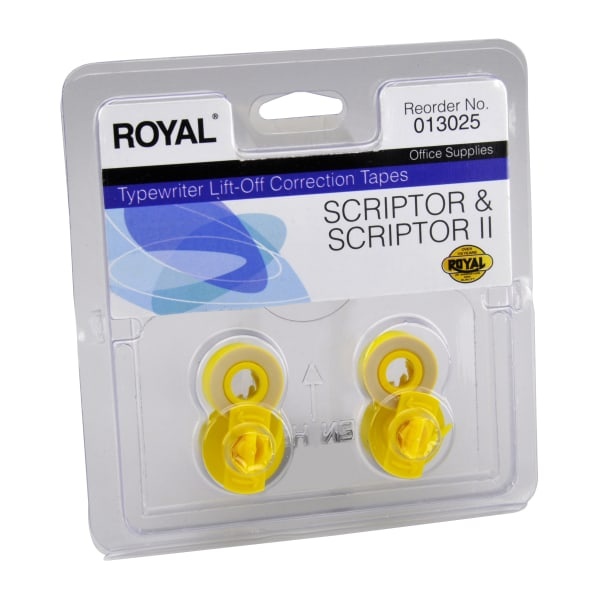 slide 1 of 8, Royal Lift-Off Typewriter Correction Tapes, 013025, Pack Of 2, 2 ct