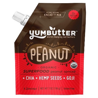 slide 1 of 1, Yumbutter Superfood Peanut Butter, 7 oz