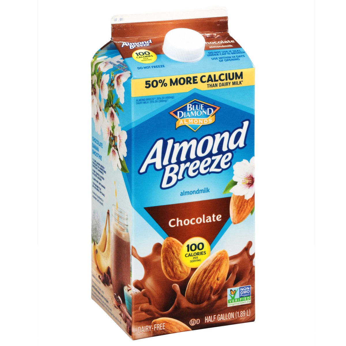 slide 2 of 9, Almond Breeze Chocolate Almondmilk 0.5 gl, 1/2 gal