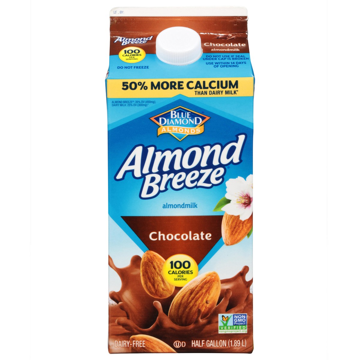 slide 1 of 9, Almond Breeze Chocolate Almondmilk 0.5 gl, 1/2 gal