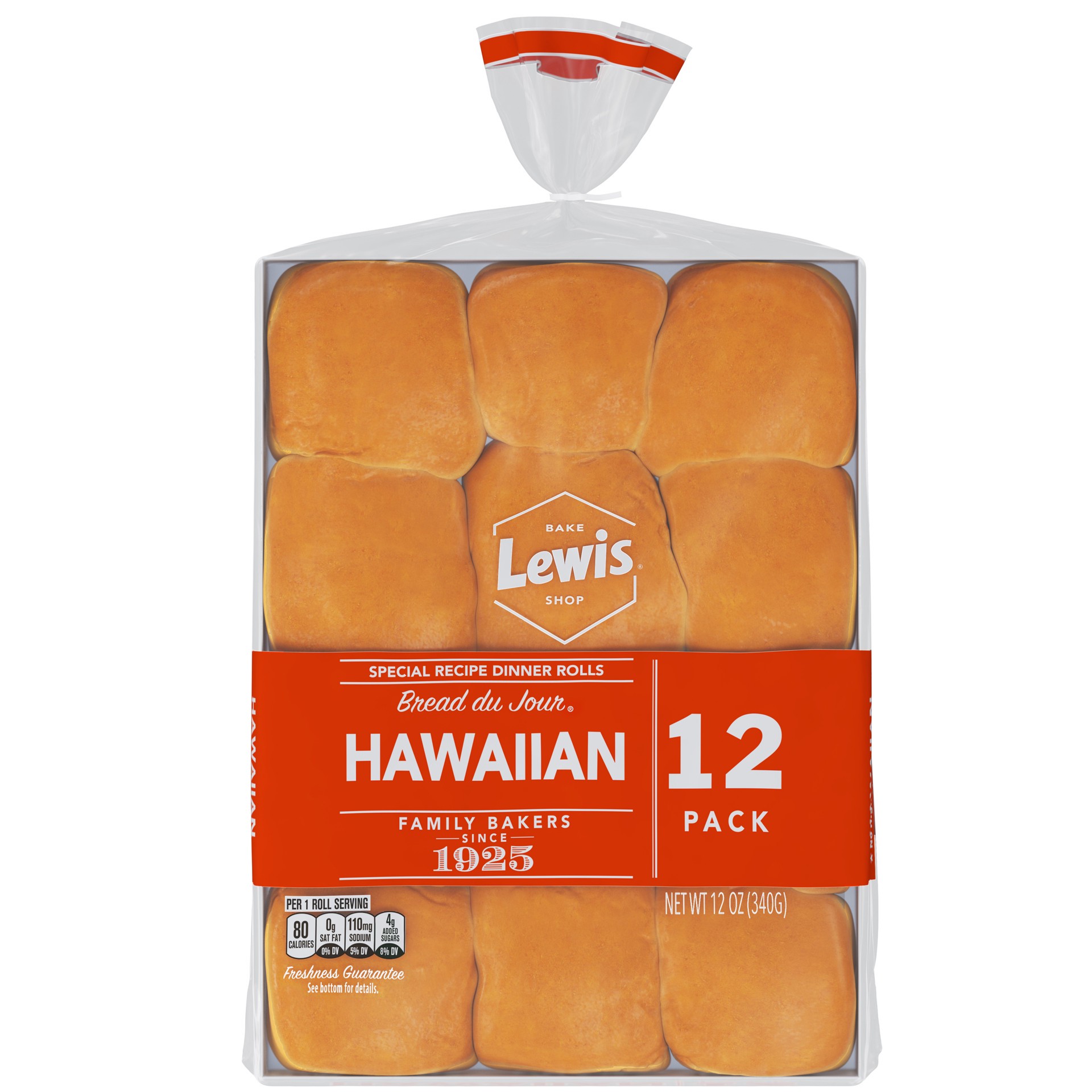 slide 3 of 5, Lewis Bakeries Hawaiian Dinner Rolls, 12 oz, 12 Count, 12 oz