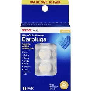 slide 1 of 1, CVS Health Ultra-Soft Silicone Earplugs, 18 Pair, 36 ct