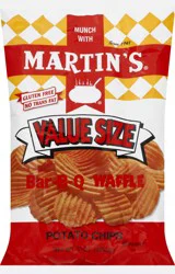 Martin's Value Size Bar-B-Q Waffle Potato Chips 15 oz