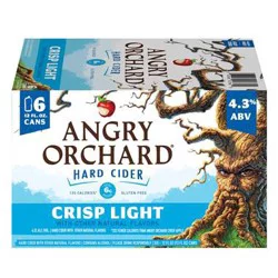 Angry Orchard Crisp Light Hard Cider, Spiked (12 fl. oz. Can, 6pk.)