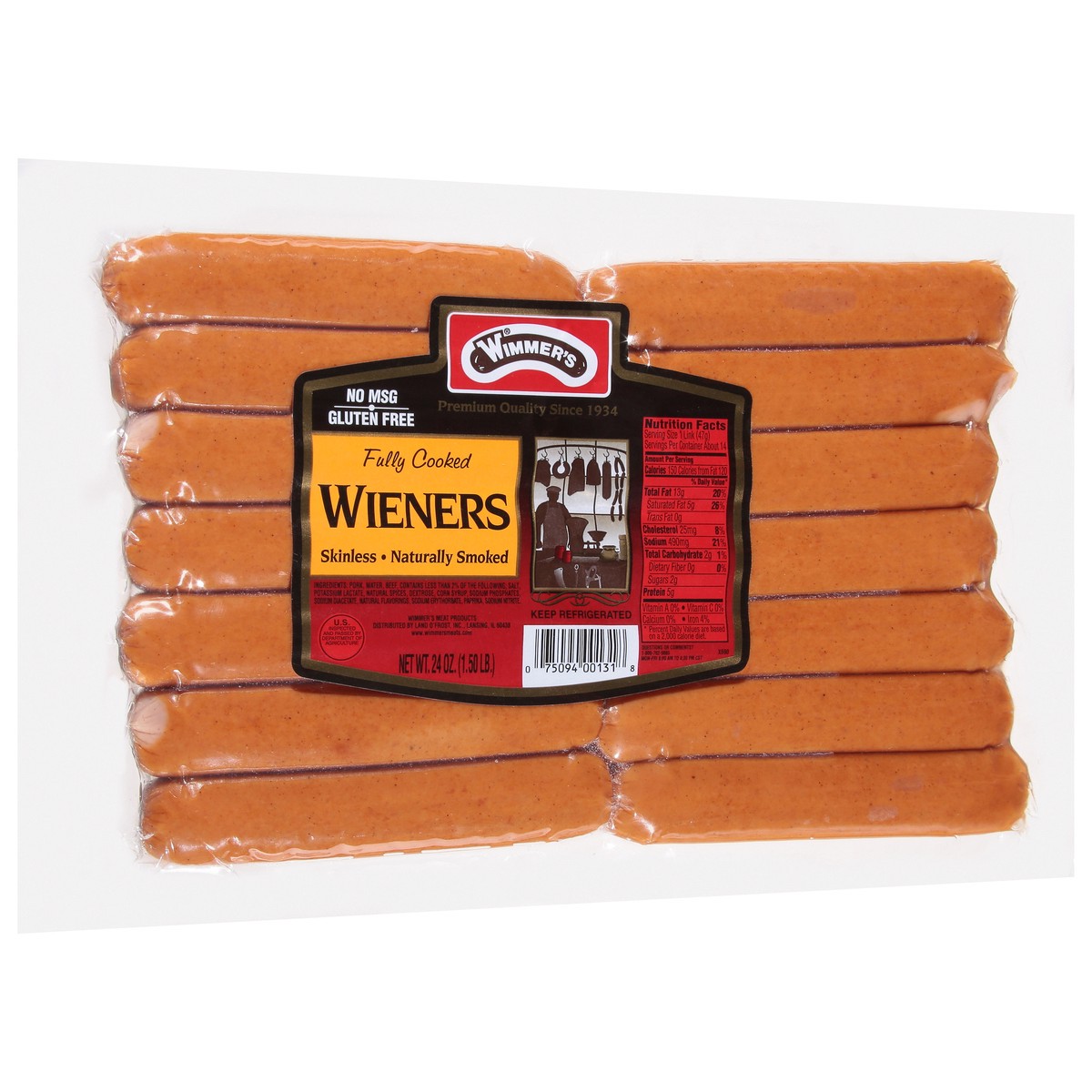 slide 4 of 13, Wimmer's Skinless Wieners 24 oz, 24 oz