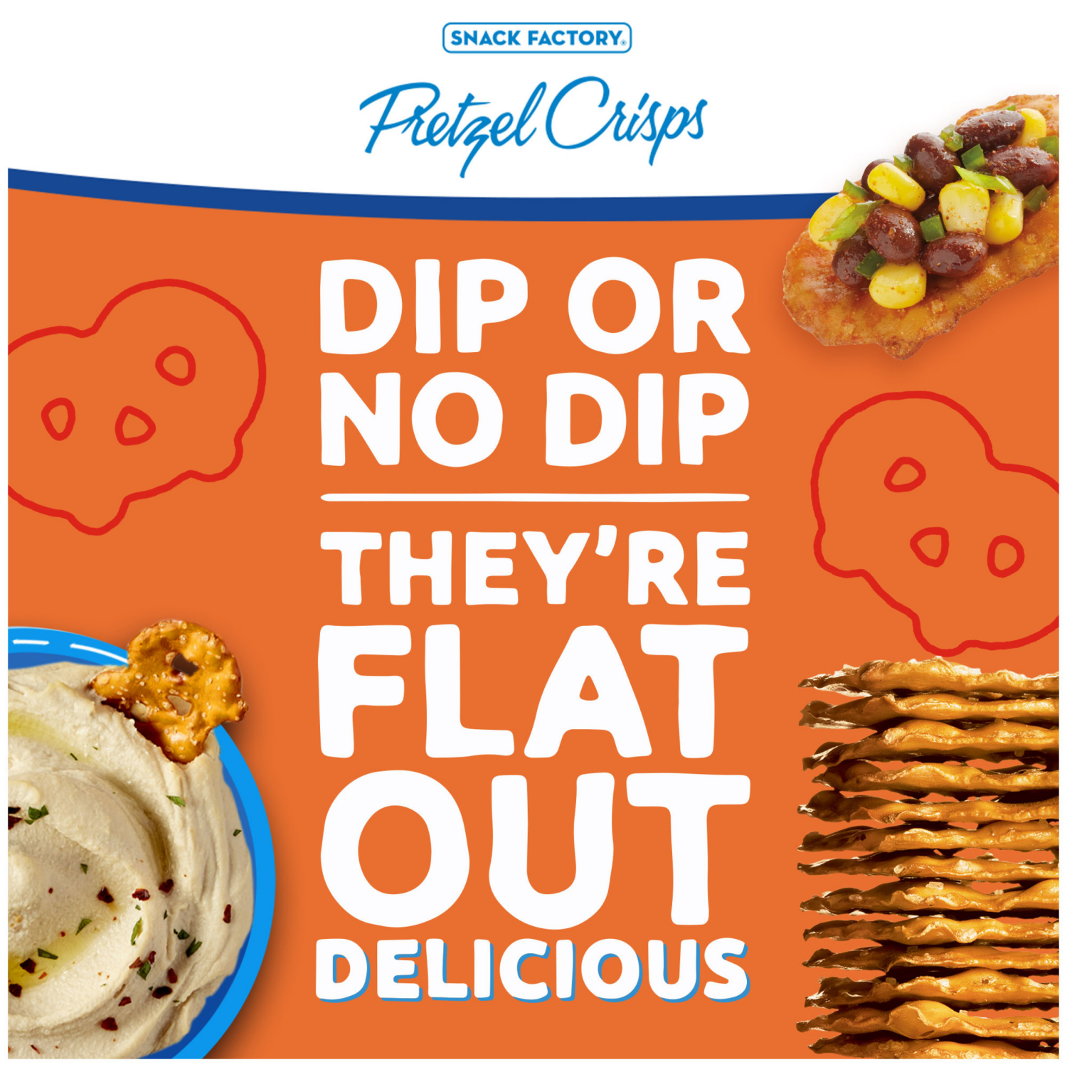 slide 3 of 7, Snack Factory Buffalo Wing Pretzel Crisps, 7.200 oz