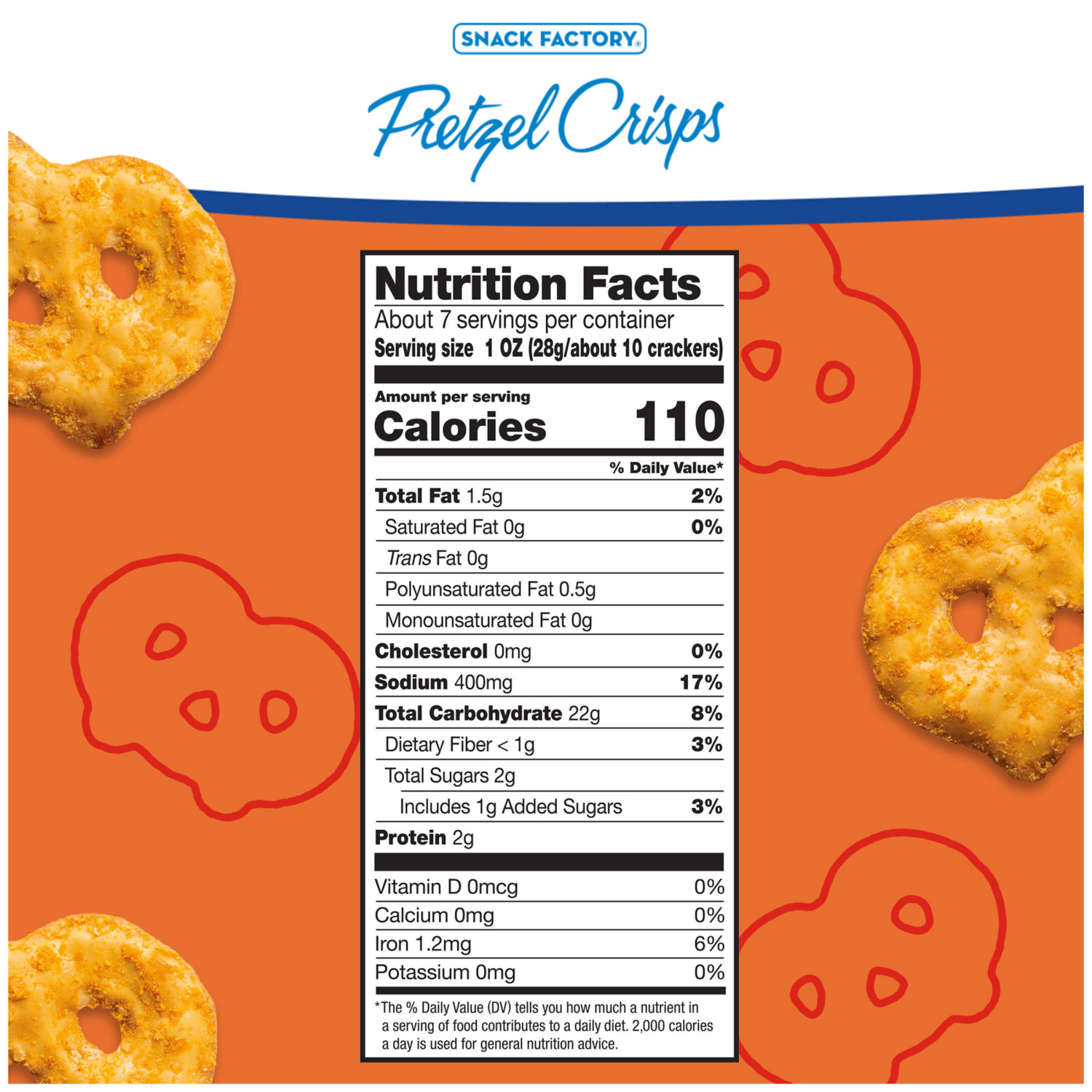 slide 7 of 7, Snack Factory Buffalo Wing Pretzel Crisps, 7.200 oz