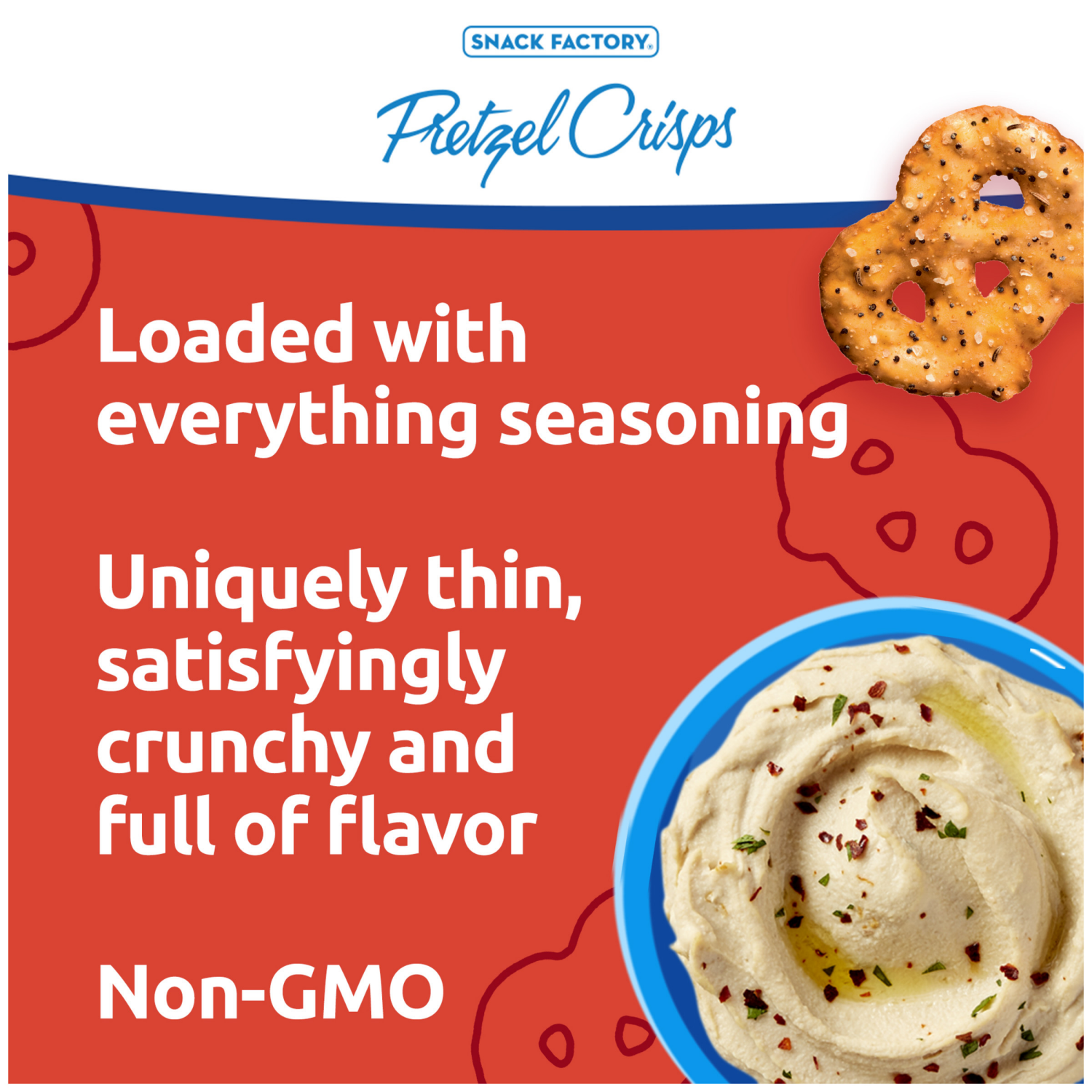 slide 4 of 6, Snack Factory Everything Pretzel Crisps, 7.200 oz