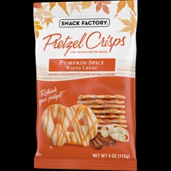 Snack Factory Pretzel Crisps Pumpkin Spice White Crème