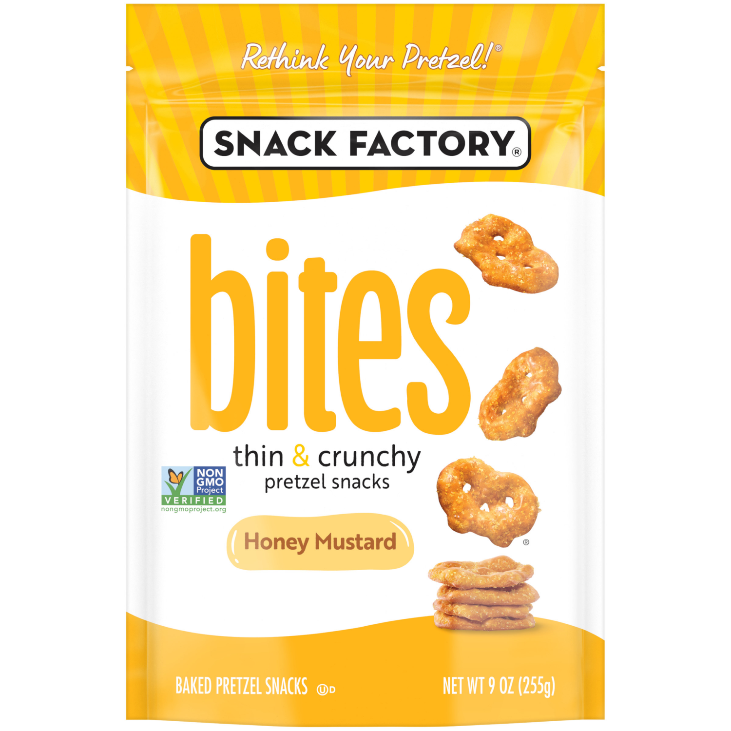 slide 1 of 2, Snack Factory Honey Mustard Pretzel Snacks, 9.000 oz