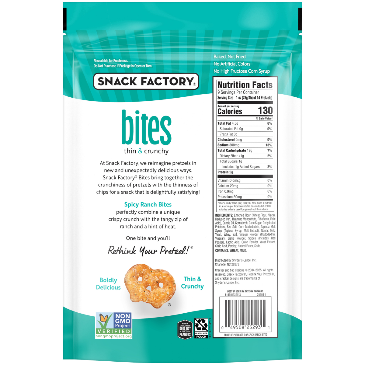 slide 2 of 2, Snack Factory Bites, 9 oz