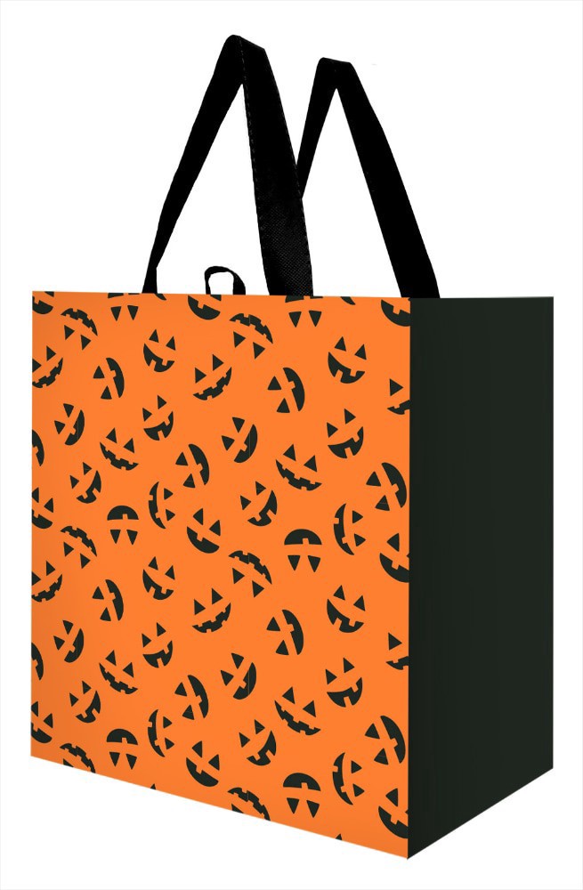 slide 1 of 1, Earthwise Halloween Jack-O'-Lantern Reusable Tote, 1 ct