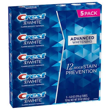 slide 1 of 1, Gillette Crest 3D White Toothpaste, 5, 