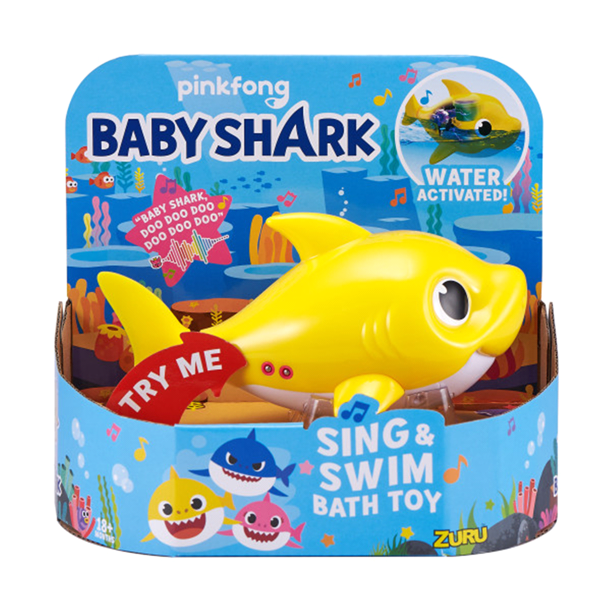 slide 1 of 2, Robo Alive Junior Baby Shark Battery-Powered Sing and Swim Bath Toy by ZURU, 1 ct