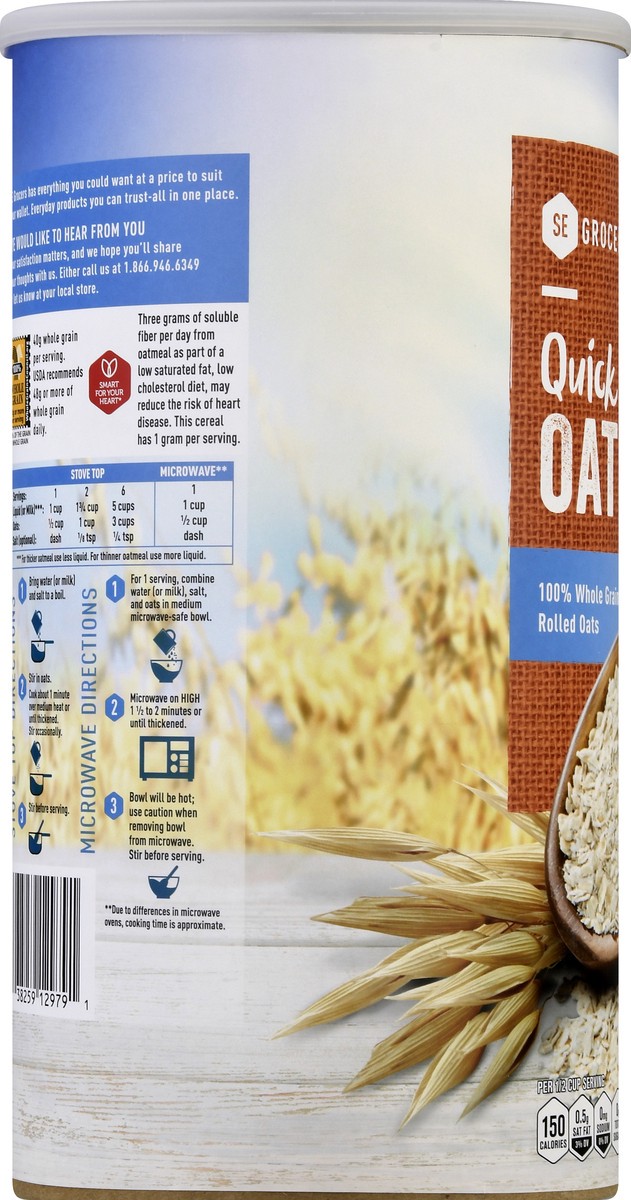 slide 7 of 11, Se Grocers Quick Oats, 42 oz