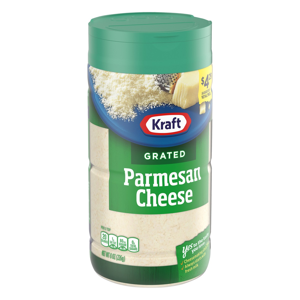 slide 5 of 10, Kraft Parmesan Grated Cheese, 8 oz Shaker, 8 oz