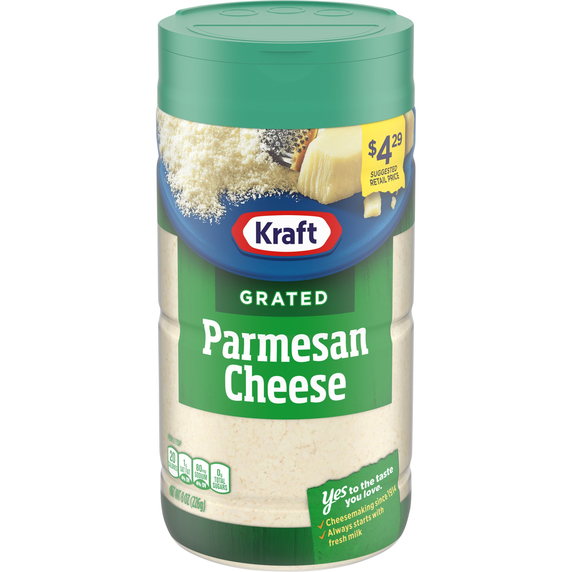 slide 1 of 10, Kraft Parmesan Grated Cheese, 8 oz Shaker, 8 oz