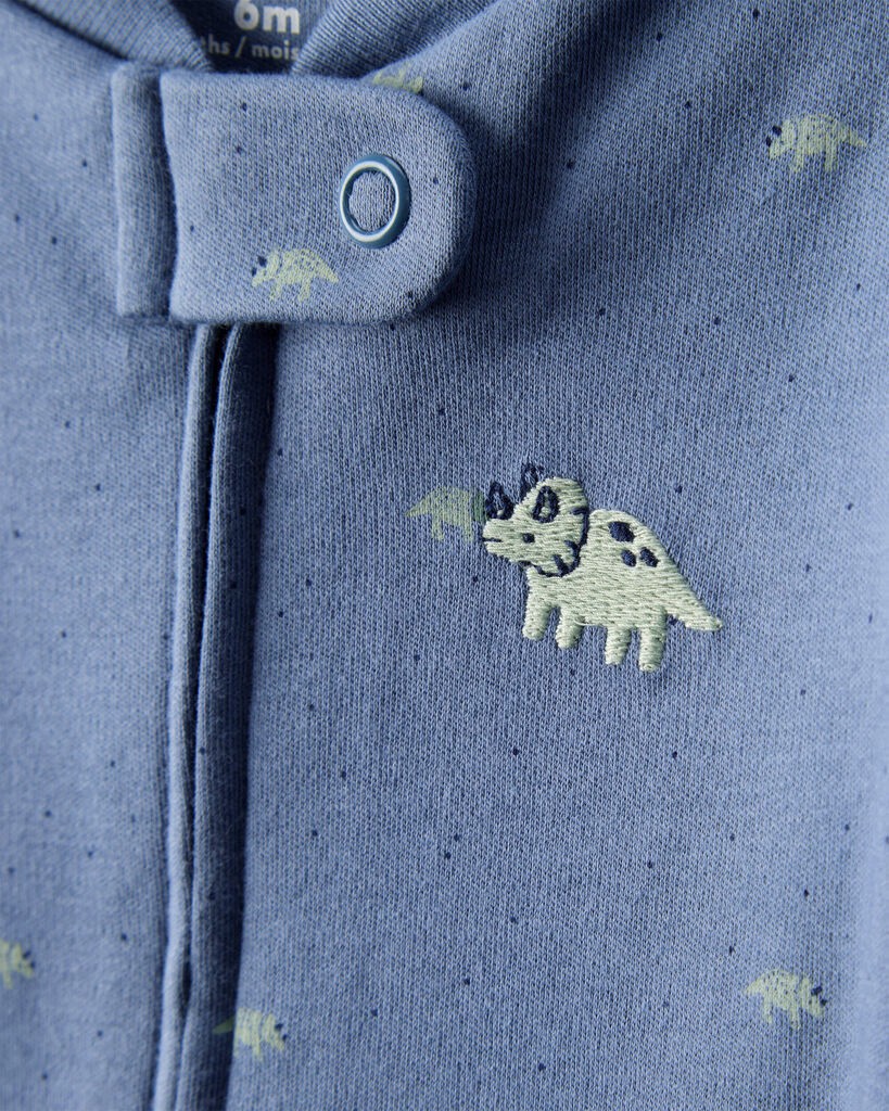 slide 2 of 4, Carter's Baby Boy Rhino Print 100% Cotton Long-Sleeve Sleep & Play - Navy Blue Navy 6M, 1 ct