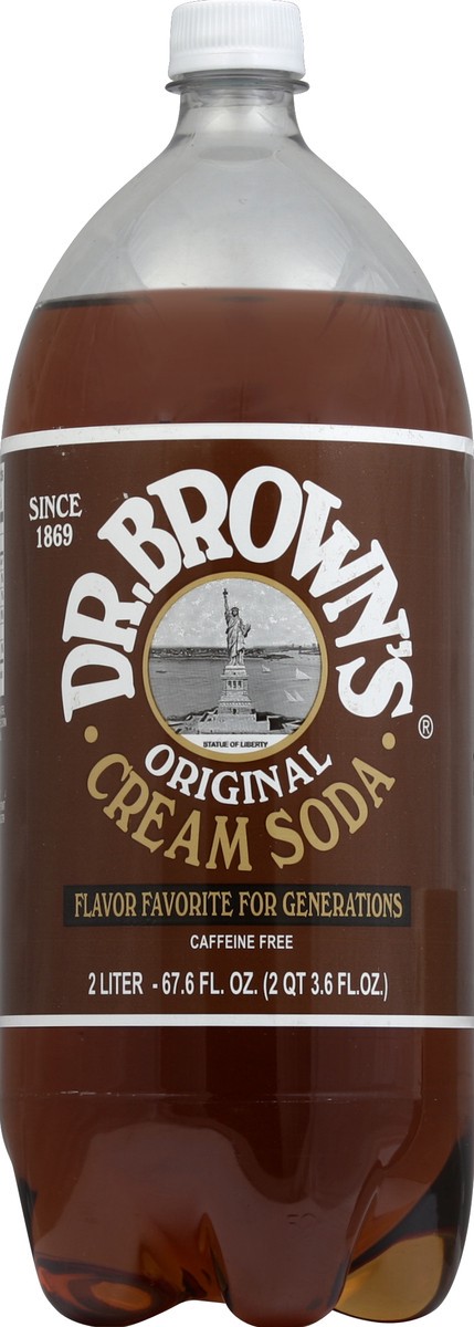 slide 1 of 4, Dr. Brown's Cream Soda- 2 liter, 2 liter