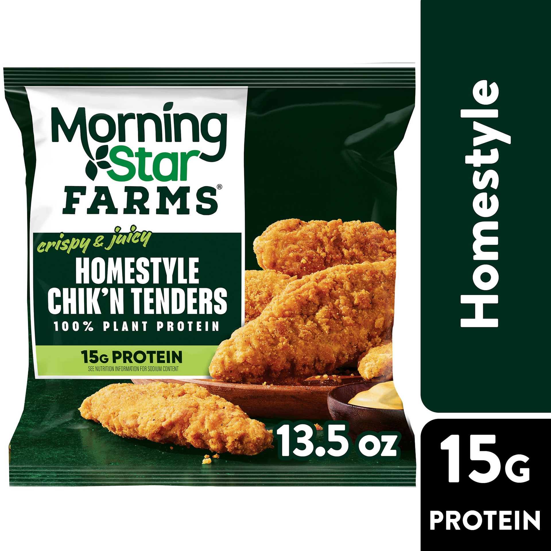 slide 1 of 13, MorningStar Farms Plant Based Chik'n Tenders, Vegan Meat, Homestyle, 13.5oz, 13.5 oz