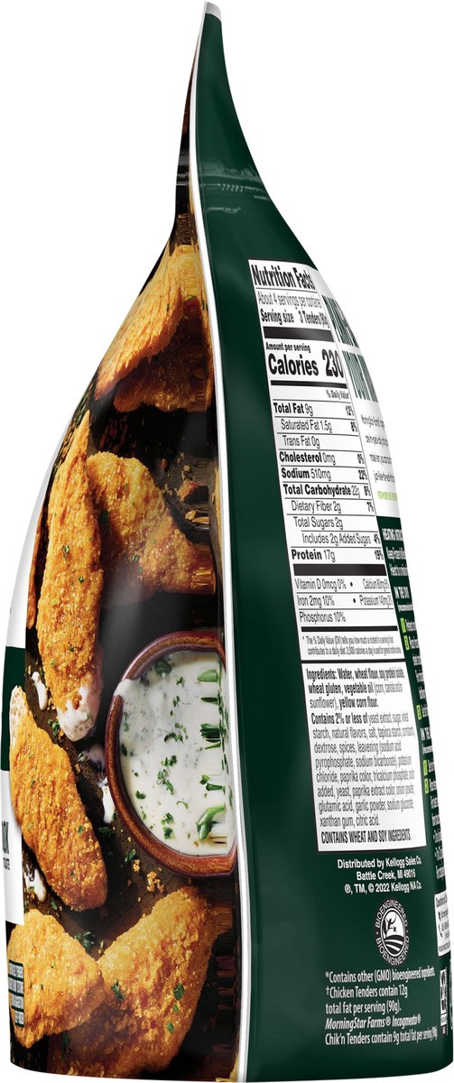 slide 9 of 13, MorningStar Farms Plant Based Chik'n Tenders, Vegan Meat, Homestyle, 13.5oz, 13.5 oz