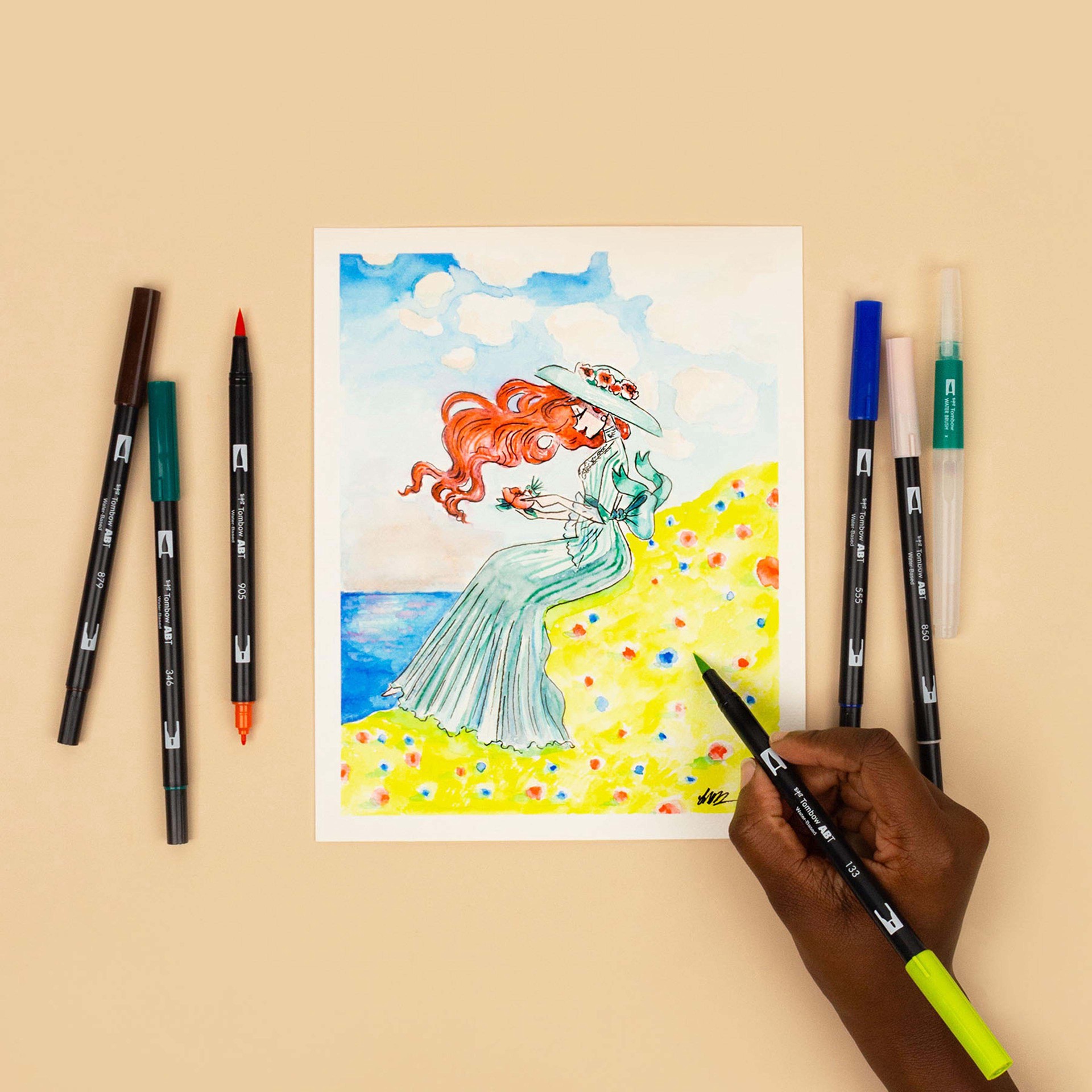 slide 6 of 11, Tombow Wind Manga Illustration Dual Brush Pen Art Set, 1 ct