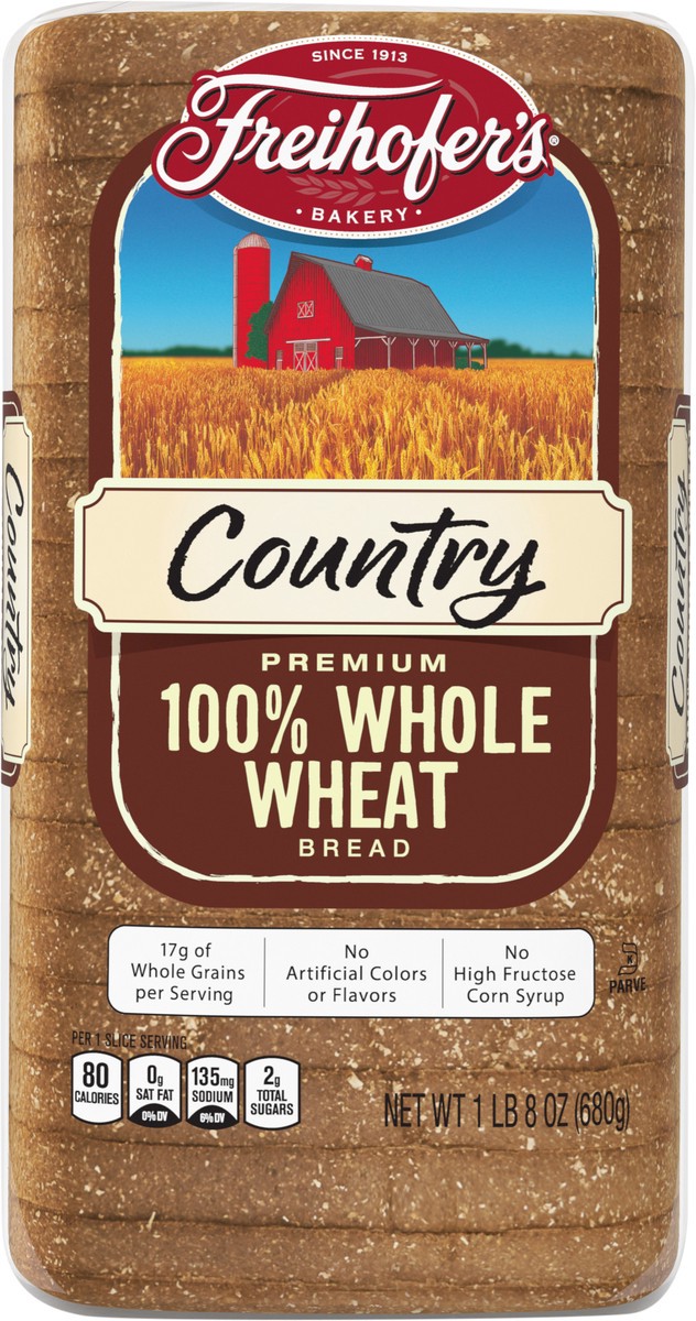 slide 5 of 7, Freihofer's Freihofer 100% Whole Wheat Bread, 24 oz, 1 cnt