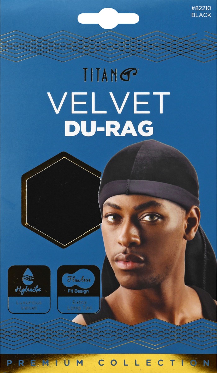 slide 5 of 11, Titan Premium Collection Velvet Black Du-Rag 1 ea, 1 ct