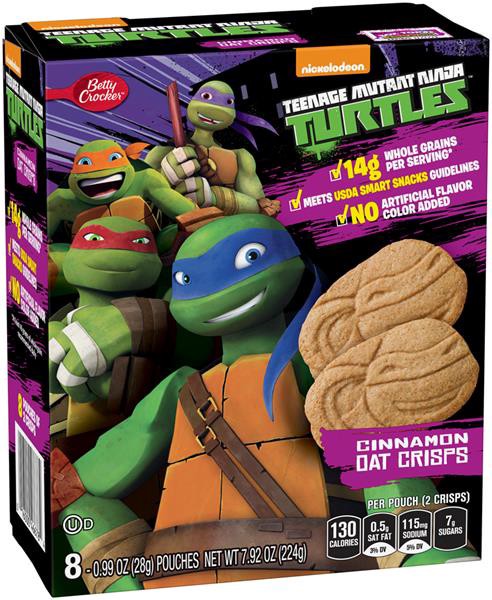 slide 1 of 4, Betty Crocker Oat Crisps, Cinnamon, Nickelodeon Teenage Mutant Ninja Turtles, 7.92 oz