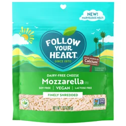 Follow Your Heart Dairy Free Cheese, Shredded Mozzarella Style, Vegan, Gluten Free, 7 OZ Pack