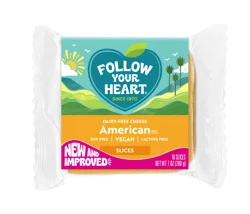 Follow Your Heart Dairy Free Vegan American Style Sliced Cheese, 10 Ct, 7 OZ Pack