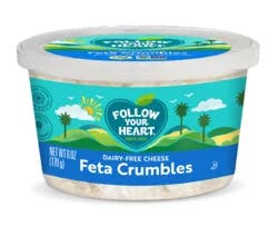 Follow Your Heart Dairy Free Vegan Feta Style Crumbles Cheese, 6 OZ Tub