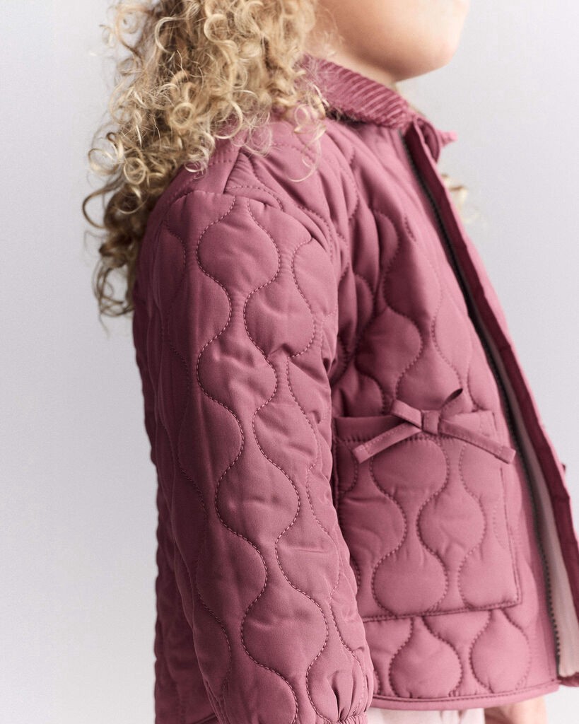 slide 7 of 7, Otteravenue Toddler Girl Quilted Barn Jacket - Burgundy Burgundy 5T, 1 ct